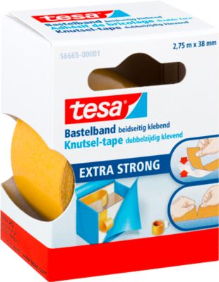 tesa® Bastelband, beidseitig klebend, 2,75 m x 38 mm, weiß, 6 Rollen