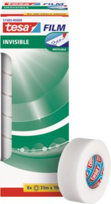 TESA Film, matt/unsichtbar, 33 m x 19 mm, 8 Rollen