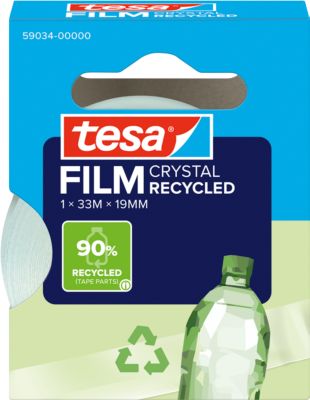 tesafilm® eco & crystal Klebeband, transparent, reißfest, L 33 m x B 19 mm, 1 Rolle