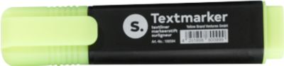 Textmarker S. mit Keilspitze, lichtbeständig, schnell trocknend, gelb, 1 Stück