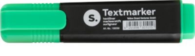 Textmarker S. mit Keilspitze, lichtbeständig, schnell trocknend, grün, 1 Stück