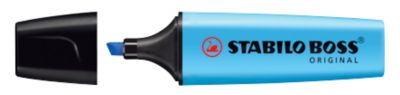 Textmarker STABILO® BOSS Original, Keilspitze, lichtbeständig, schnell trocknend, blau, 10 Stück