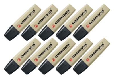 Textmarker STABILO® BOSS Original NatureCOLORS, Keilspitze, lichtbeständig, schnell trocknend, schlammgrün, 10 Stück