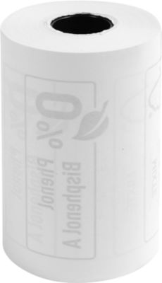 Thermorolle Exacompta, rückseitig bedruckt, 1-lagig, 55 g/m², L 18 m x B 57 mm, Ø 40 mm, 10 Rollen, weiß
