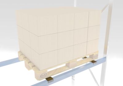 Tiefenauflage, verzinkt, Rahmentiefe 850 mm, max. Gewicht 1000 kg