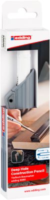 Tiefloch Baumarker Edding 8880, automatisch, mit Universalmine, Schreibfarbe Graphit, Strichstärke 1-3 mm, nachfüllbar, Holster mit Clip/Anspitzer, 1 Stück