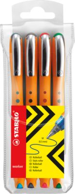 Tintenroller STABILO® bionic® worker, 4er-Set