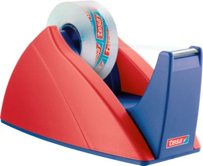Tischabroller tesa® Basis, rot/blau
