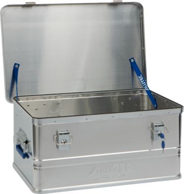 Transportbox Alutec CLASSIC 48, Aluminium, 48 l, L 575 x B 385 x H 270 mm, Zylinderschlösser