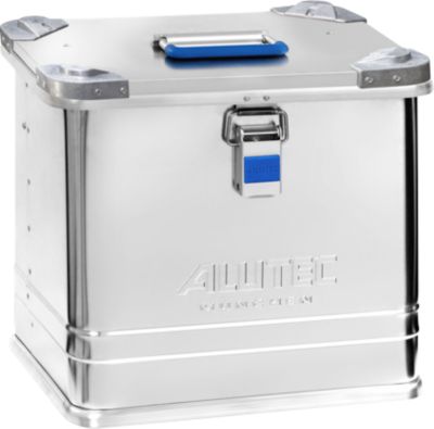Transportbox Alutec INDUSTRY 27, Aluminium, 27 l, L 380 x B 280 x H 344 mm, mit Stapelecken, stabiler Deckel