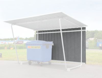 Trapezblech-Rückwand, 2145 mm breit, Grundeinheit
