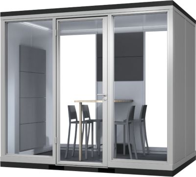 TRENDLINE CoWoCube 3 "Der Teamplayer", B 3205 mm x L 2199 mm x H 2830 mm, Schallschutzpaket, 1x Steckdose