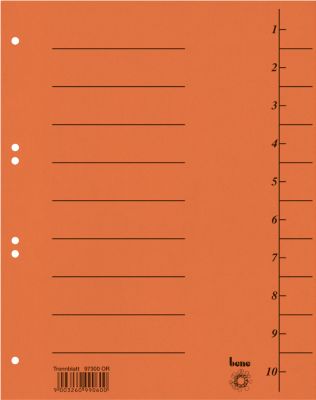 Trennblätter, A4, 100 Stück, orange