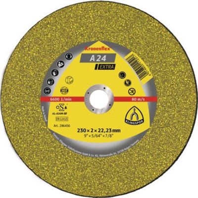 Trennscheibe A 24 Extra D115x2,5mm gekr.STA Bohr.22,23mm KLINGSPOR, 25 Stück