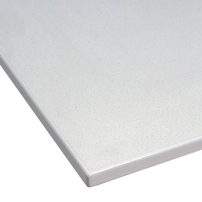 Treston LPL-Tischplatte QuatreX, melaminharzbeschichtet, Kantenschutz, B 1230 x T 750 x H 25 mm, lichtgrau RAL 7035