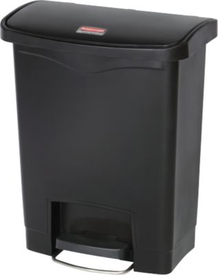 Tretabfalleimer Slim Jim®, Kunststoff, Fassungsvermögen 30 Liter, schwarz