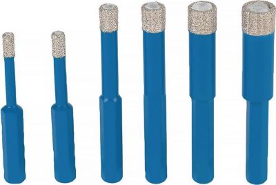 TYROLIT Fliesenbohrset DDT HEX, 6-teilig, Ø 5-14 mm, Paraffinfüllung, vakuumgelötete Diamantbohrkronen