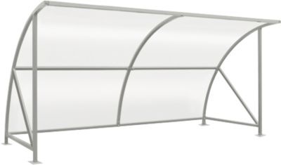 Überdachungssystem Modell Bamberg, transparent, B 4080 mm, verzinkt