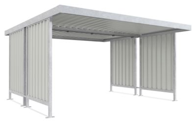 Überdachungssystem Modell Leipzig, doppelseitig, Grundeinheit, B 4300 mm, verzinkt