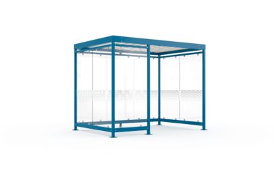 Überdachungssystem WSM Köln K3 c/b, B 3180 x T 2165 x H 2510 mm, Bausatz, enzianblau RAL 5010
