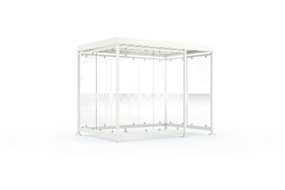 Überdachungssystem WSM Köln K3 d/b, B 3180 x T 2165 x H 2510 mm, Bausatz, verkehrsweiss RAL 9016
