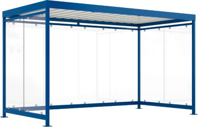 Überdachungssystem WSM Köln K4 b/b, B 4195 x H 2510 x T 2165 mm, lichte H 2360, fertig montiert, enzianblau