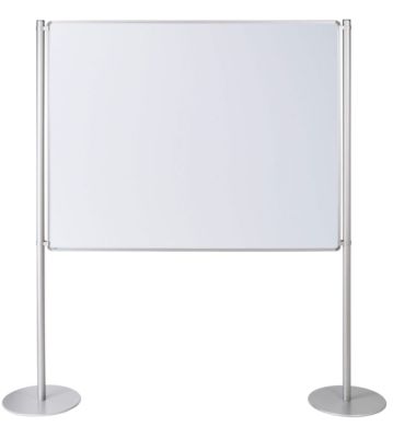 Ultradex Stellwandtafel, Hoch-/Querformat, B 1500 x H 1200 mm, erweiterbar, ohne Standrohre/Standfüße/Klemmen, Emaille/Aluminium, silber/weiß