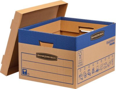 Umzugskarton SmoothMove Prime, 2-lagige Wellenpappe, abnehmbarer Deckel, Beschriftungsfeld, H 285 x B 333 x T 390 mm, 37 L, 10 Stück, braun
