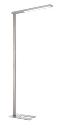 Unilux LED Stehleuchte STRATUS, 50 W, 6581 lm, 4100 K, direkt/indirekt leuchtend, Aluminium und Stahl, metallgrau/silber