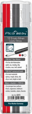 Universal Ersatzminen Pica BIG Dry FOR ALL, farbsortiert, 5 mm, wasserlöslich, mit Etui, 12 Stück