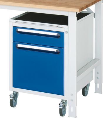 Unterbau-Roll-Container, Schublade 1 x 120 mm + 1 x 360 mm, inkl. Hängeregistratur