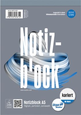 Ursus Notizblock, mikroperforiert, kariert, DIN A5