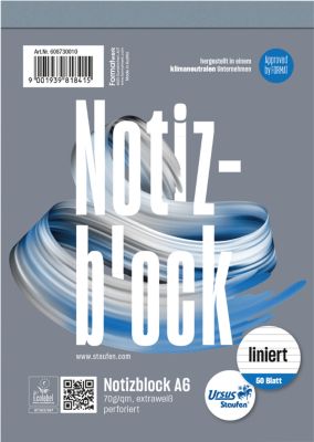 Ursus Notizblock, mikroperforiert, liniert, DIN A6
