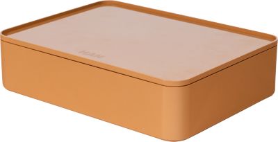 Utensilienbox HAN Allison Smart-Organizer, stapelb., mit Deckel, rutschfeste Gummifüße, ABS-Kunststoff, caramel-brown