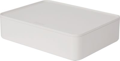 Utensilienbox HAN Allison Smart-Organizer, stapelbar, mit Deckel, rutschfeste Gummifüße, ABS-Kunststoff, weiß