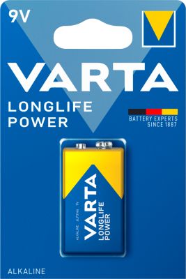 VARTA Batterie Longlife Power, Spannung 9 V, besonders langlebig, E-Block, 1 Stück