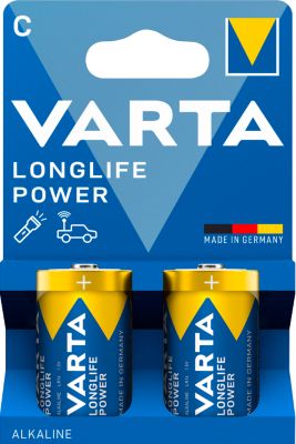 VARTA Batterien Longlife Power, Spannung 1,5 V, besonders langlebig, Baby C, 2 Stück
