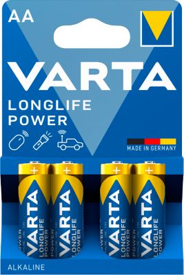 VARTA Batterien Longlife Power, Spannung 1,5 V, besonders langlebig, Mignon AA, 4 Stück