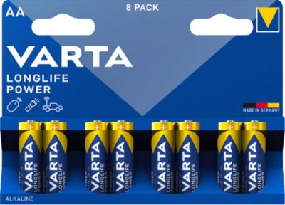 VARTA Batterien Longlife Power, Spannung 1,5 V, besonders langlebig, Mignon AA, 8 Stück