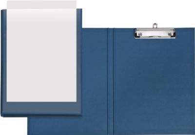 VELOFLEX® Klemmmappe, DIN A4, Kunststoff, mit Hängeöse, mit Einstecktasche, blau