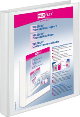 VELOFLEX Präsentationsringbuch VELODUR, DIN A4, 2-Ring-Mechanik, Rückenbreite 20 mm