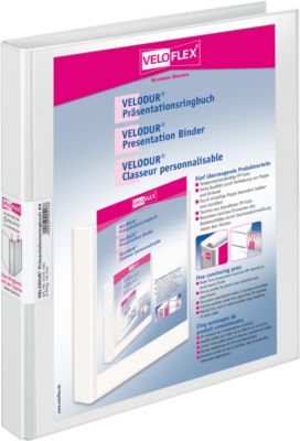 VELOFLEX Präsentationsringbuch VELODUR, DIN A4, 4-Ring-Mechanik, Rückenbreite 20 mm