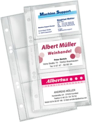 VELOFLEX Visitenkartenhülle, DIN A5, transparent, 10 Stück