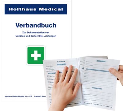Verbandbuch, DIN A5, nach BGI 511-1, mit perforierten Seiten, 50 Blatt