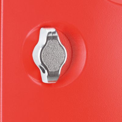Verrou tournant SSI Schaefer, pour l'équipement ultérieur de casiers SSI Schaefer, pour cadenas avec épaisseur d'anse de 5-7 mm, angle de rotation de 90