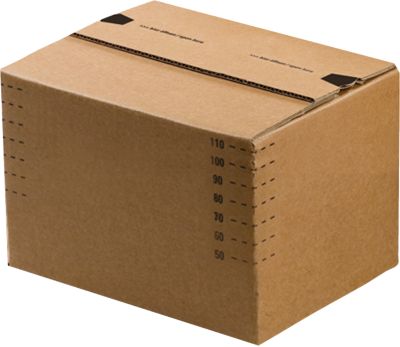Versandkartons, Automatikboden & wiederverschließbarer Klappdeckel, bis 20 kg, Innenmaße L 175 x B 105 x H 75 mm, Wellpappe, braun, 50 Stück