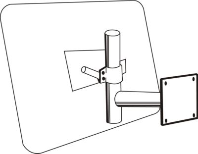 Wandarm, B 400 x H 500 mm, für alle Spiegelgrößen