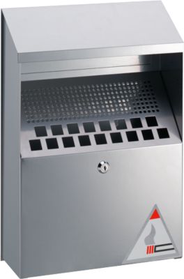 Wandascher mit Dach, silbermetallic
