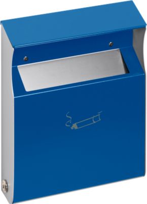 Wandascher mit Schutzdach, blau