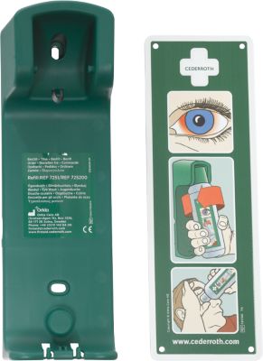 Wandhalterung Cederroth, für Augenspülflasche 500 ml, grün